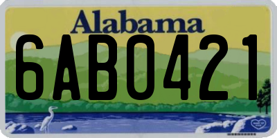 AL license plate 6AB0421