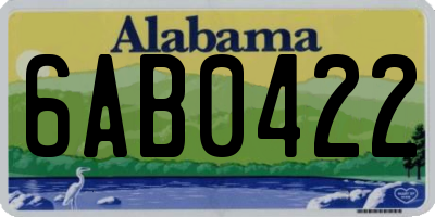 AL license plate 6AB0422