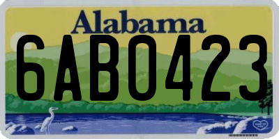 AL license plate 6AB0423