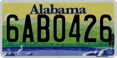 AL license plate 6AB0426