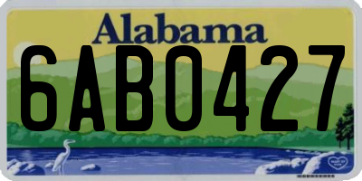 AL license plate 6AB0427