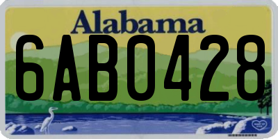 AL license plate 6AB0428