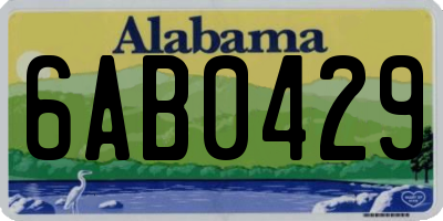 AL license plate 6AB0429