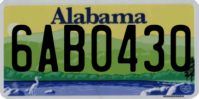 AL license plate 6AB0430