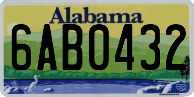 AL license plate 6AB0432