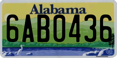 AL license plate 6AB0436