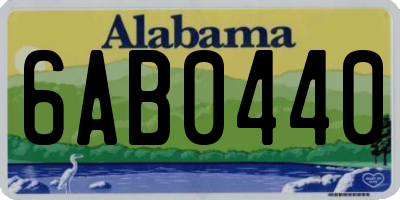 AL license plate 6AB0440