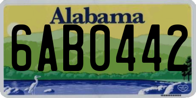 AL license plate 6AB0442