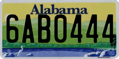 AL license plate 6AB0444