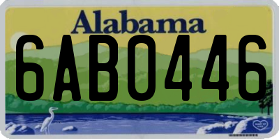 AL license plate 6AB0446