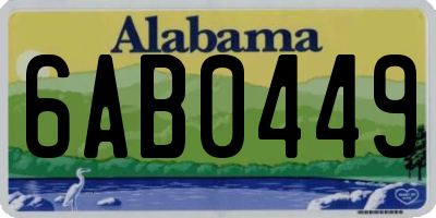 AL license plate 6AB0449