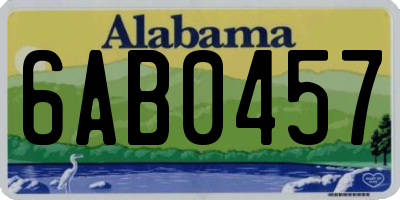 AL license plate 6AB0457