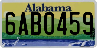 AL license plate 6AB0459