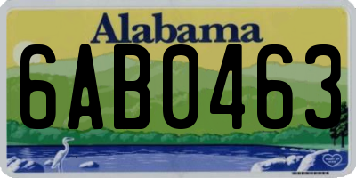 AL license plate 6AB0463