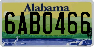 AL license plate 6AB0466