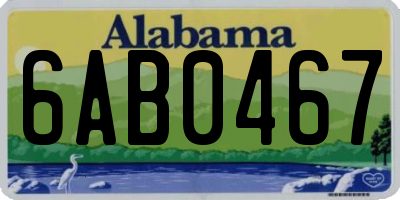 AL license plate 6AB0467