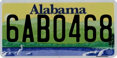 AL license plate 6AB0468