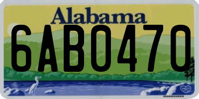 AL license plate 6AB0470