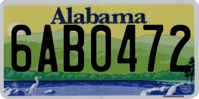 AL license plate 6AB0472
