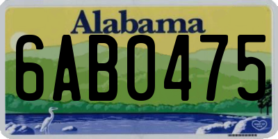 AL license plate 6AB0475