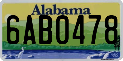AL license plate 6AB0478