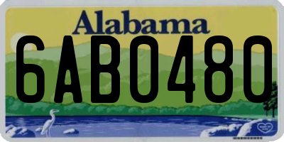 AL license plate 6AB0480