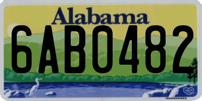 AL license plate 6AB0482