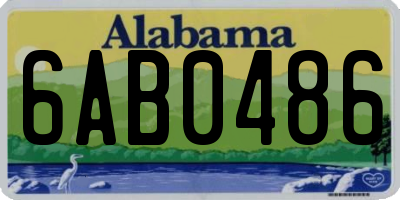 AL license plate 6AB0486