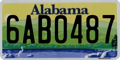 AL license plate 6AB0487