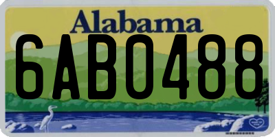 AL license plate 6AB0488
