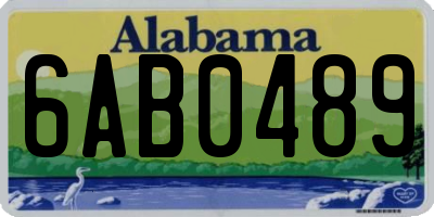AL license plate 6AB0489