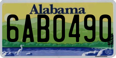 AL license plate 6AB0490