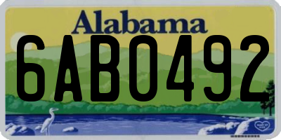 AL license plate 6AB0492