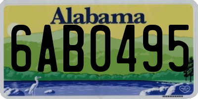 AL license plate 6AB0495