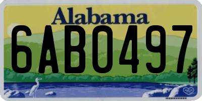 AL license plate 6AB0497