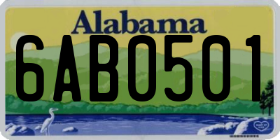 AL license plate 6AB0501