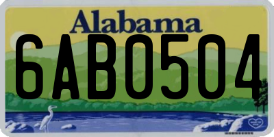 AL license plate 6AB0504