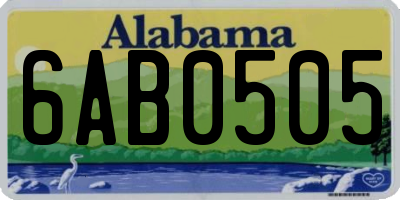 AL license plate 6AB0505