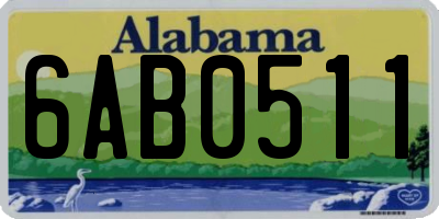 AL license plate 6AB0511