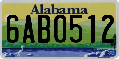 AL license plate 6AB0512