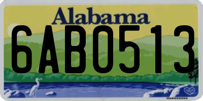 AL license plate 6AB0513