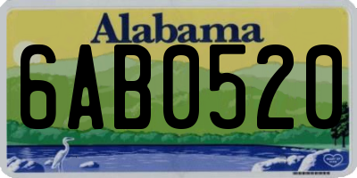 AL license plate 6AB0520