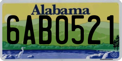 AL license plate 6AB0521