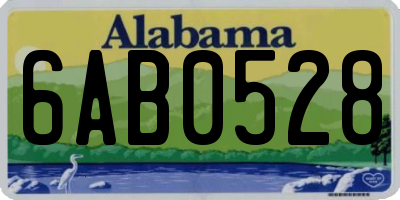 AL license plate 6AB0528
