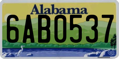 AL license plate 6AB0537