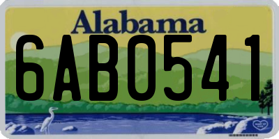 AL license plate 6AB0541