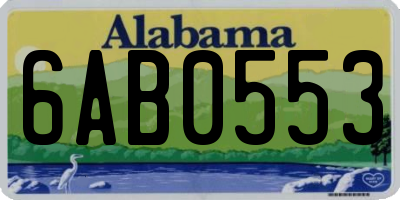 AL license plate 6AB0553