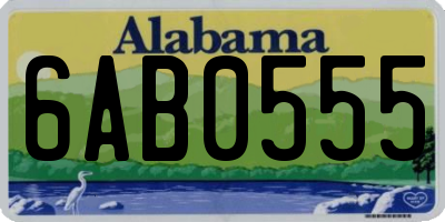 AL license plate 6AB0555
