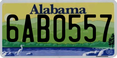 AL license plate 6AB0557