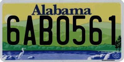 AL license plate 6AB0561